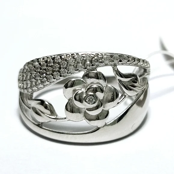 Sterling Silver ROSE🌹 ring size 7.5 - Picture 3 of 12